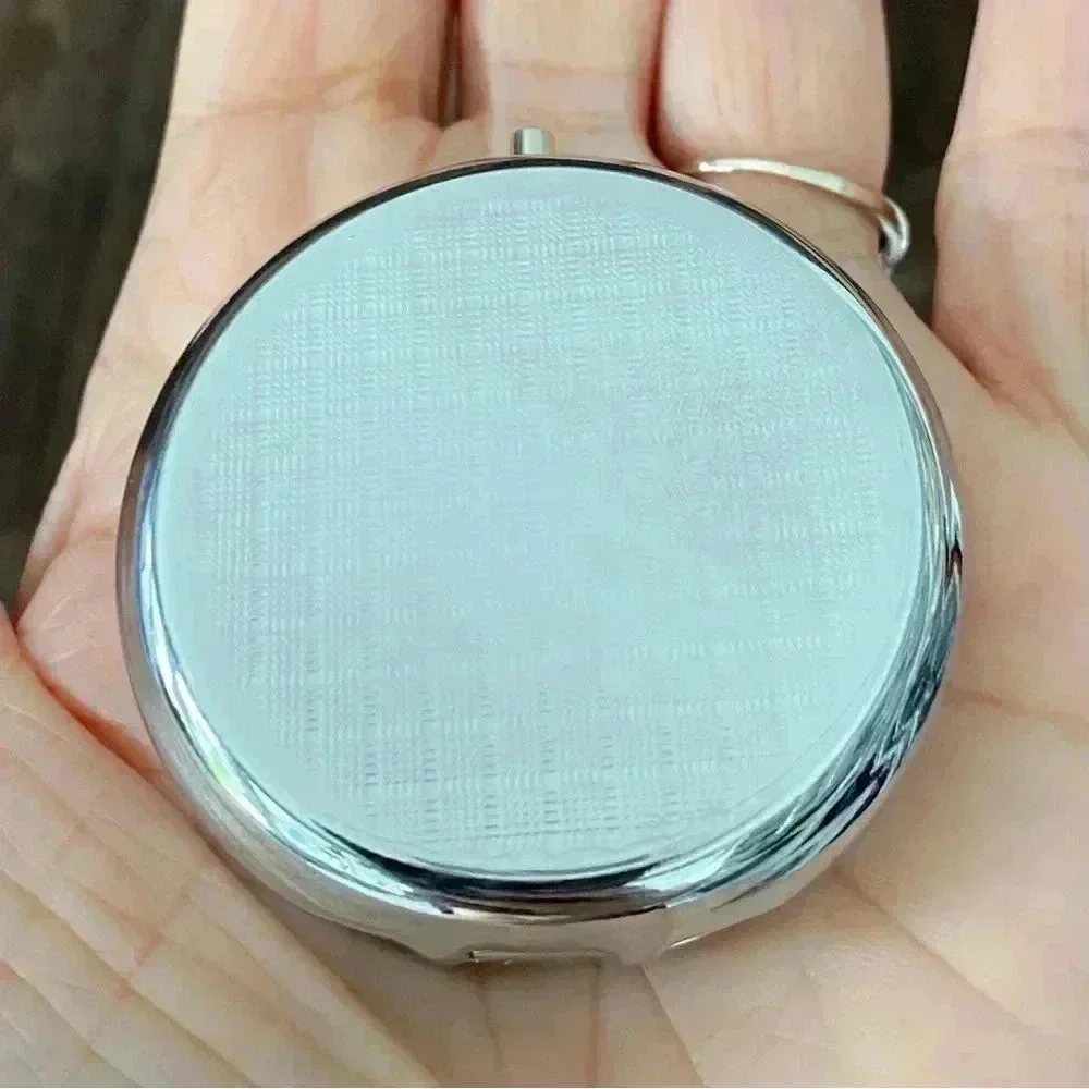 Gorgeous Elephant A Pillbox Pill Box Container Silver 3 Compartment - Picture 3 of 3